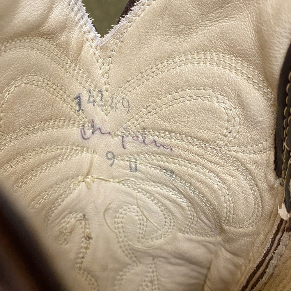 Vintage 1977 Stewart Boot Co Tucson, Az Handmade Western Boots 9D - Picture 8 of 8